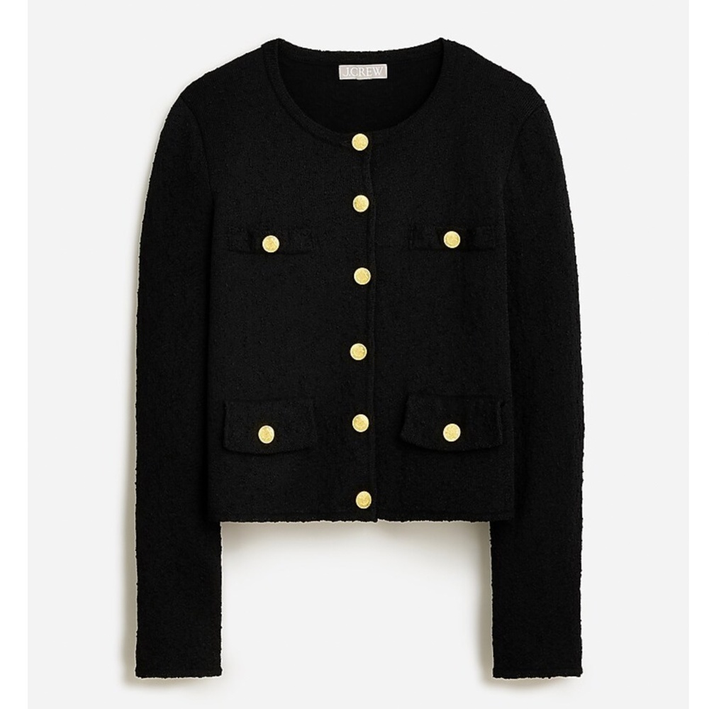 J. Crew CROPPED LADY JACKET IN TEXTURED BOUCLÉ Size Medium M